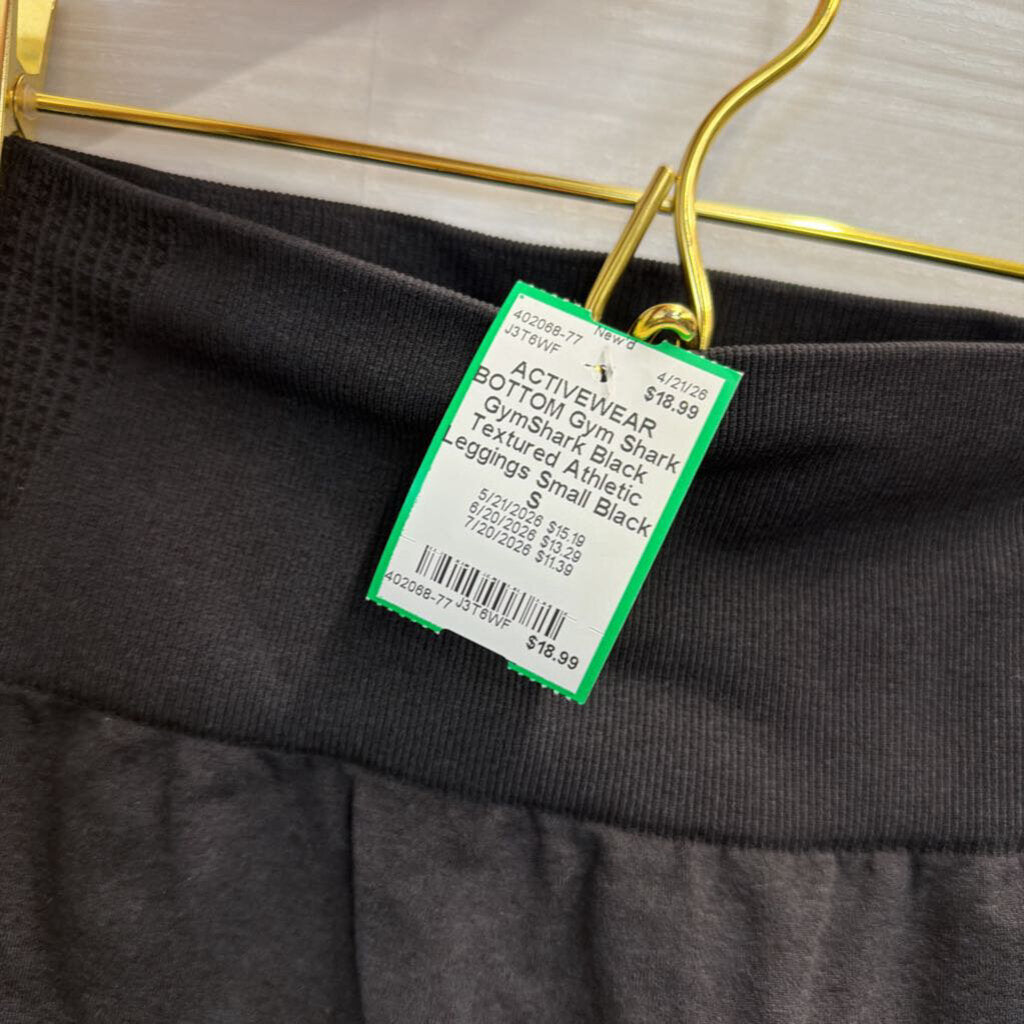 GymShark Black Textured Athletic Leggings Small