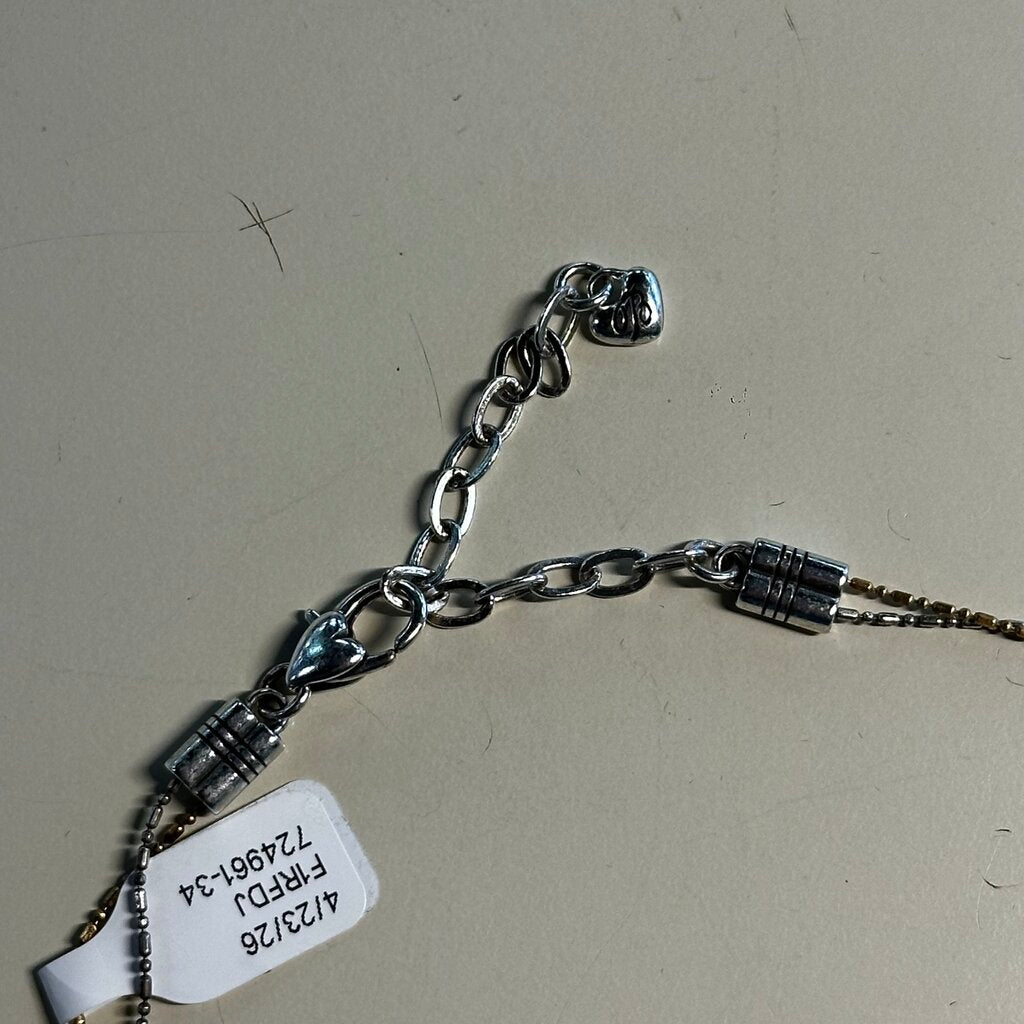 Brighton Gold/ Silver Blue Stone Pendant Necklace