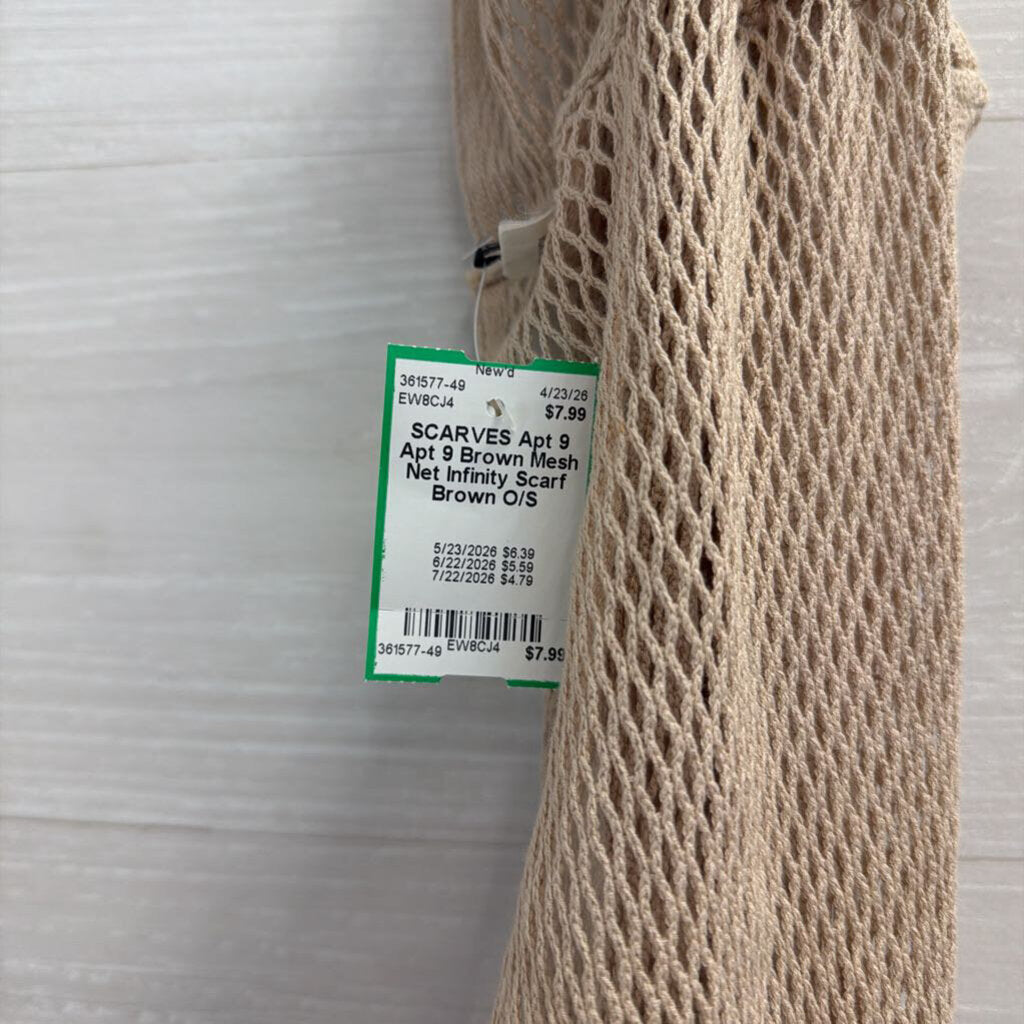 Apt 9 Brown Mesh Net Infinity Scarf
