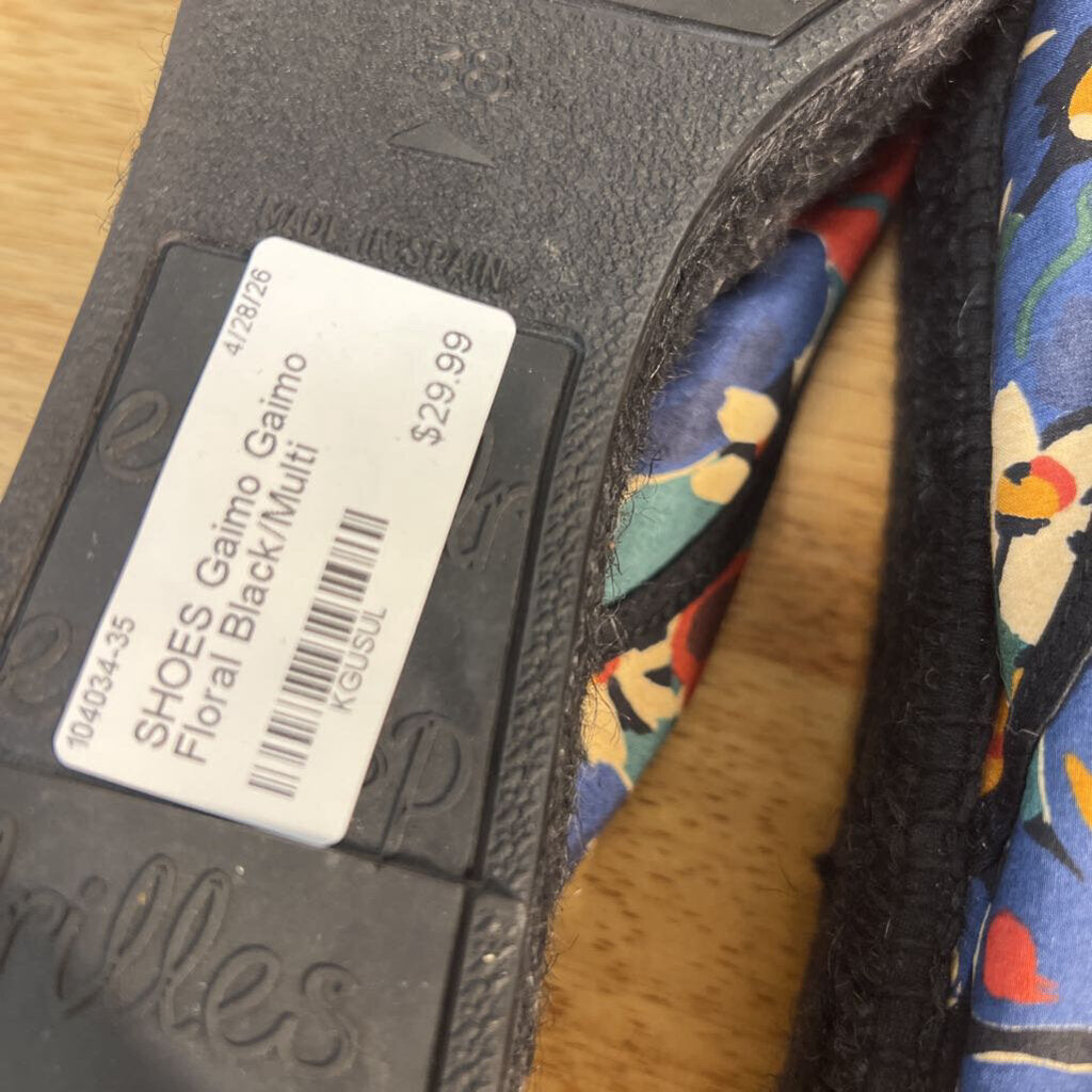 Gaimo Floral Black/Multi Espadrilles 38