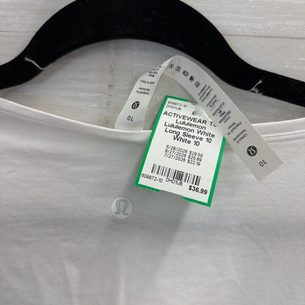 Lululemon White Long Sleeve 10