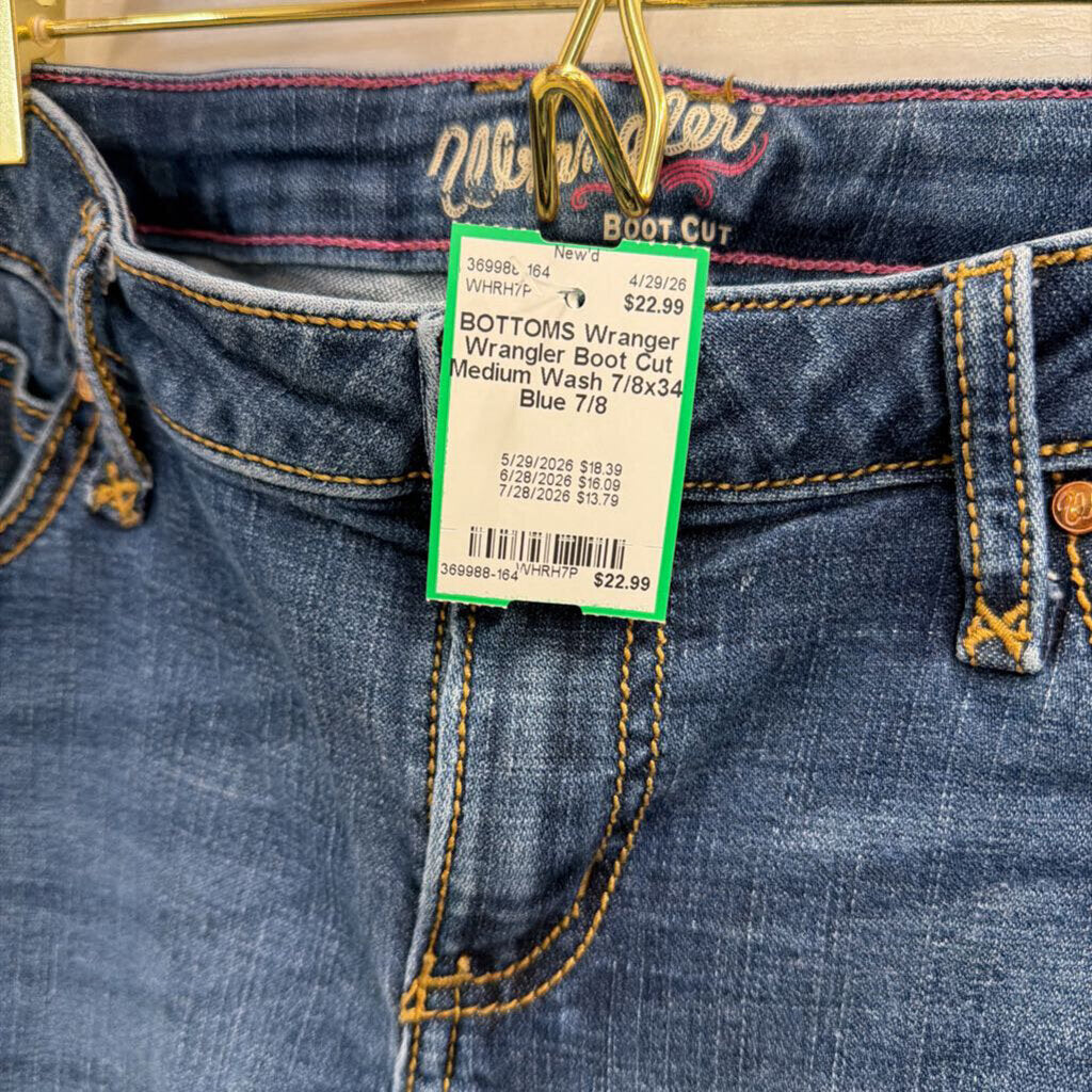 Wrangler Boot Cut Medium Wash 7/8x34
