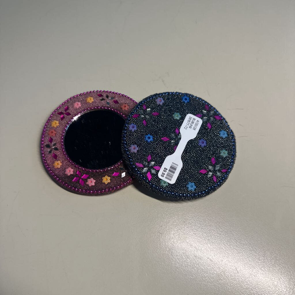 Pink Beaded Mirror
