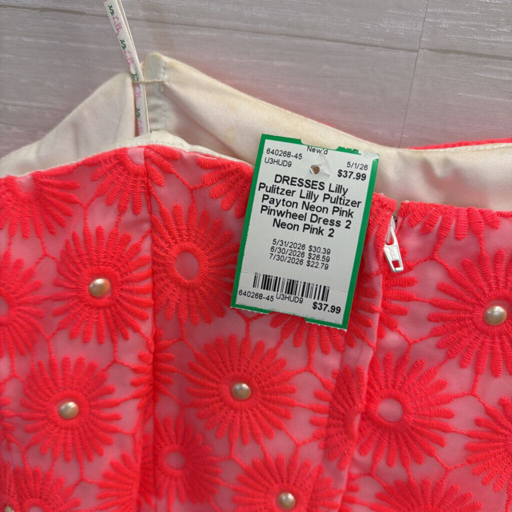 Lilly Pultizer Payton Neon Pink Pinwheel Dress 2