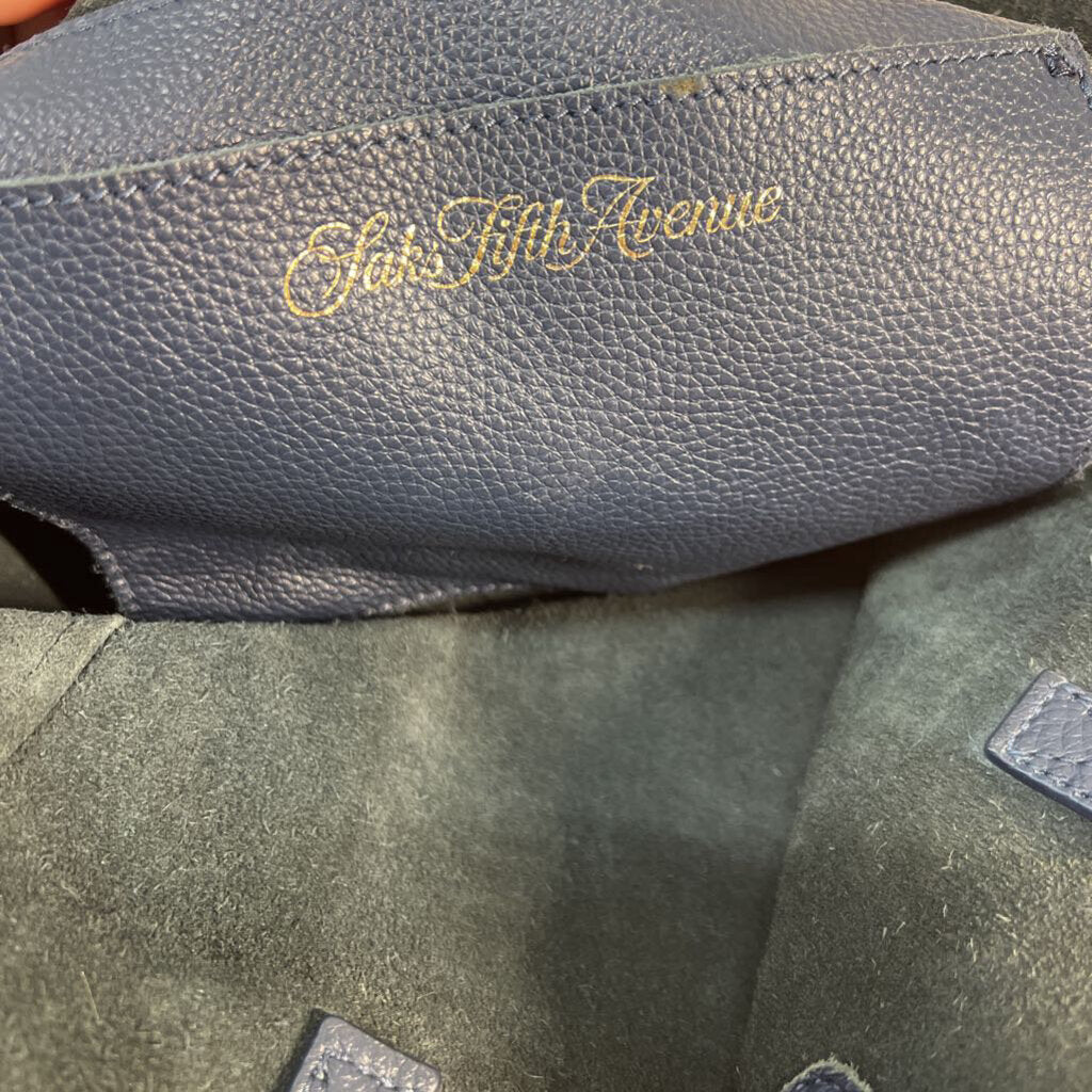 Saks Fifth Avenue Blue Tote