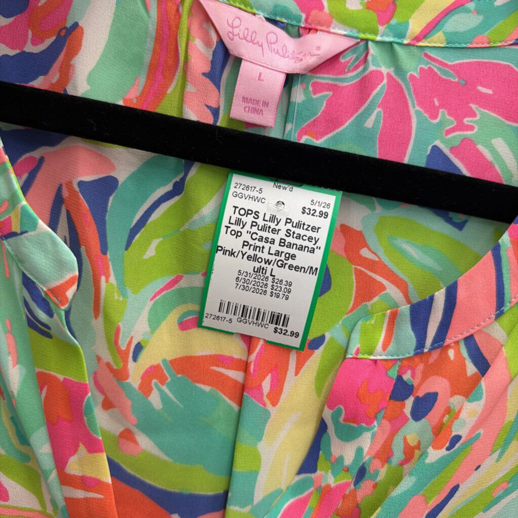 Lilly Puliter Stacey Top "Casa Banana" Print Large
