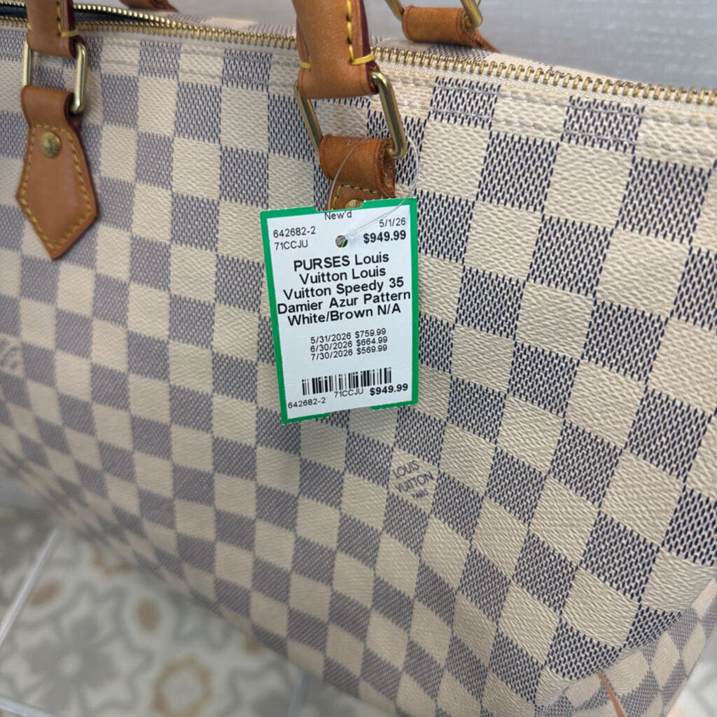 Louis Vuitton Speedy 35 Damier Azur Pattern