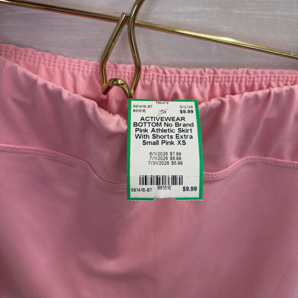 Pink Athletic Skirt With Shorts Extra Small