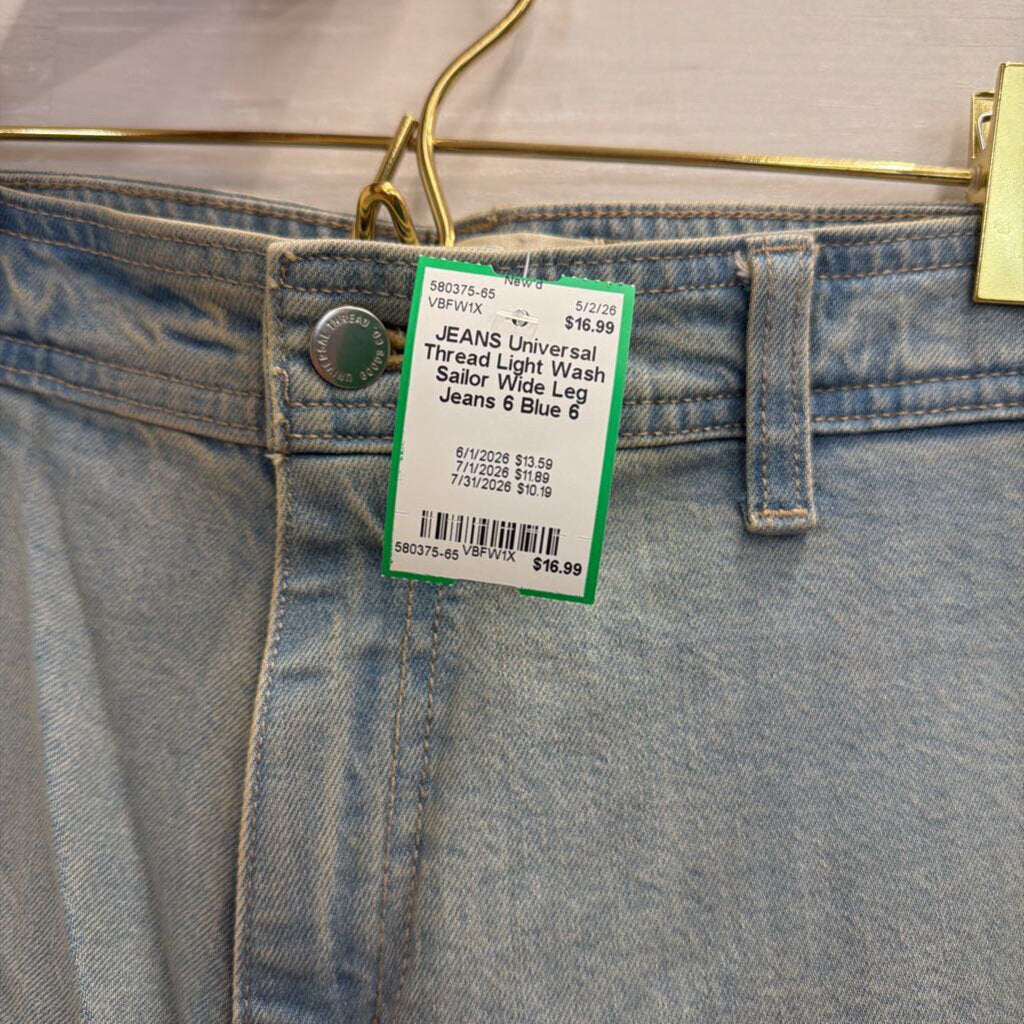 Light Wash Sailor Wide Leg Jeans 6