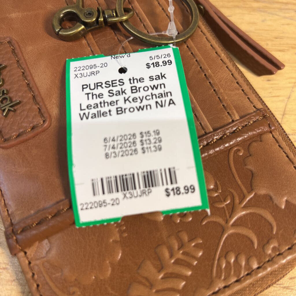 The Sak Brown Leather Keychain Wallet