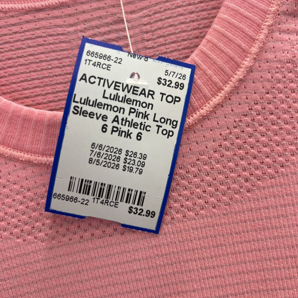 Lululemon Pink Long Sleeve Athletic Top 6