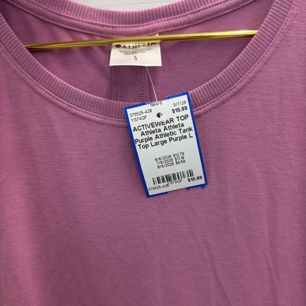 Athleta Purple Athletic Tank Top Large