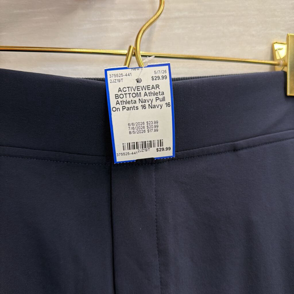 Athleta Navy Pull On Pants 16