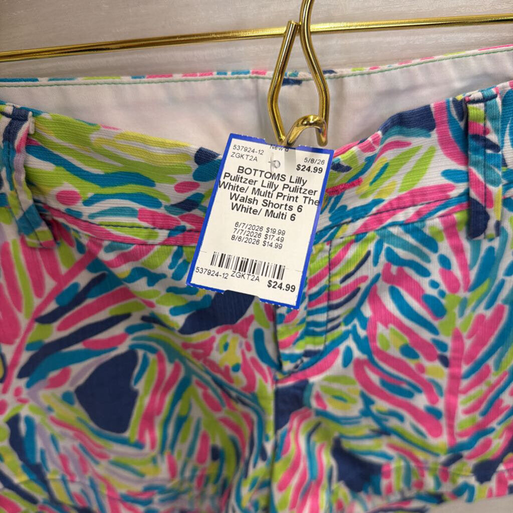 Lilly Pulitzer White/ Multi Print The Walsh Shorts 6