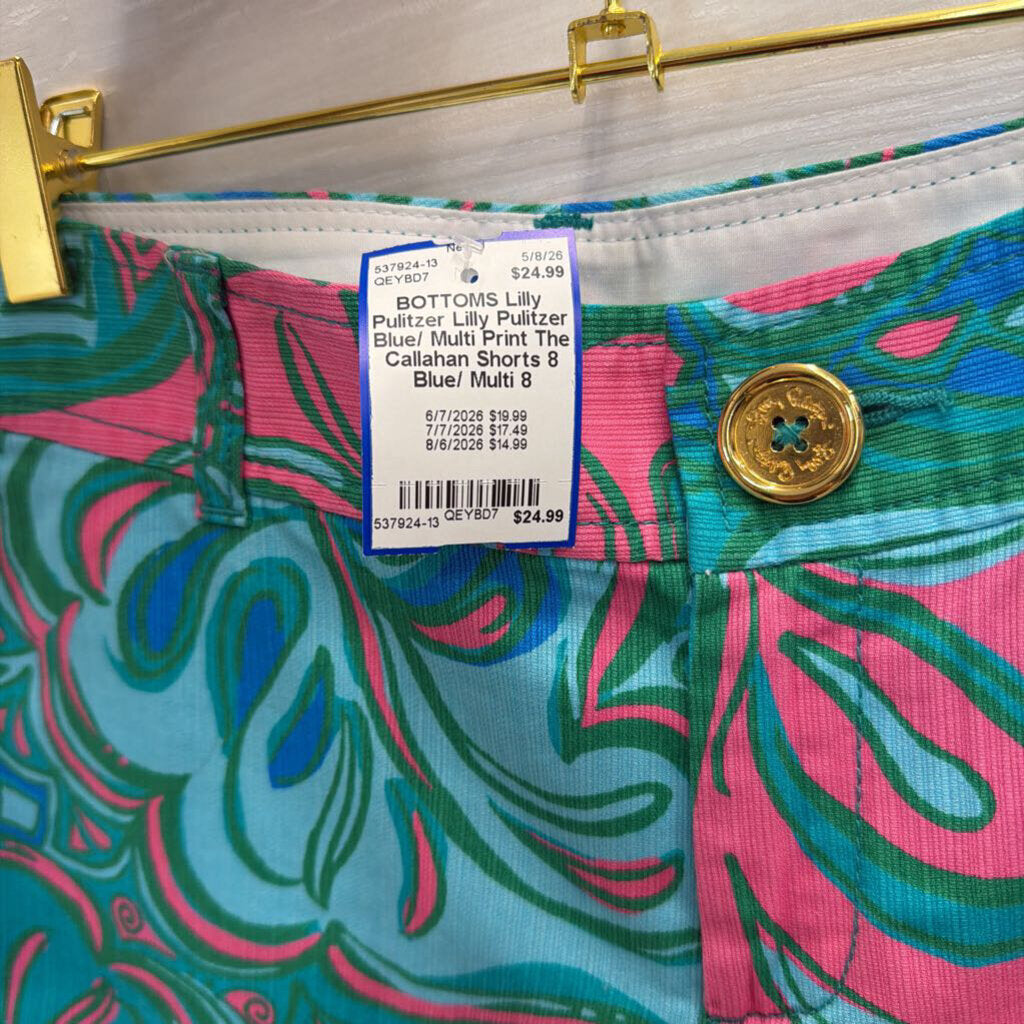 Lilly Pulitzer Blue/ Multi Print The Callahan Shorts 8