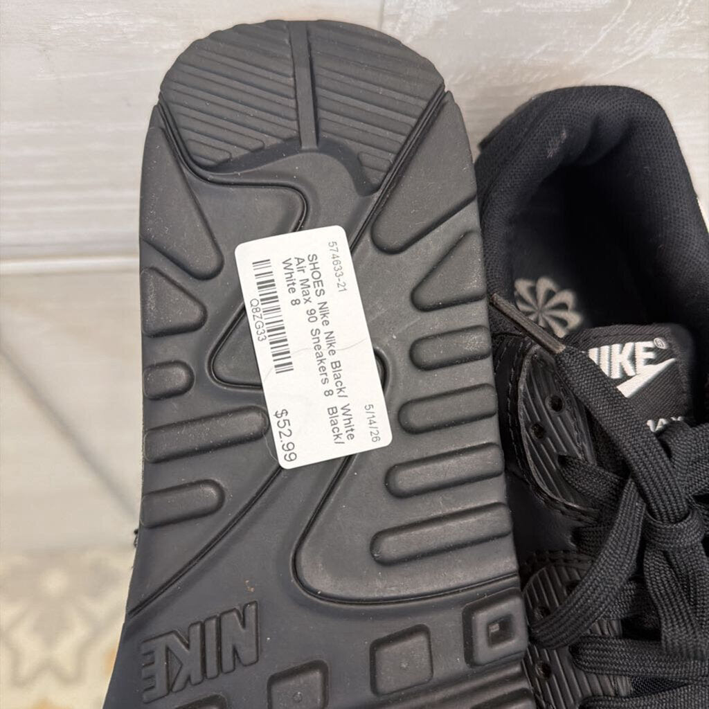 Nike Black/ White Air Max 90 Sneakers 8
