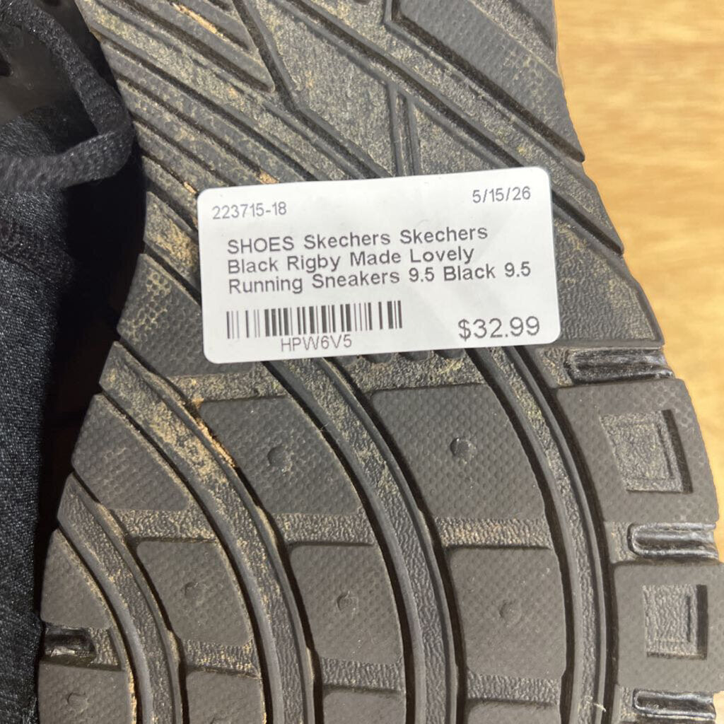 Skechers Black Rigby Made Lovely Running Sneakers 9.5