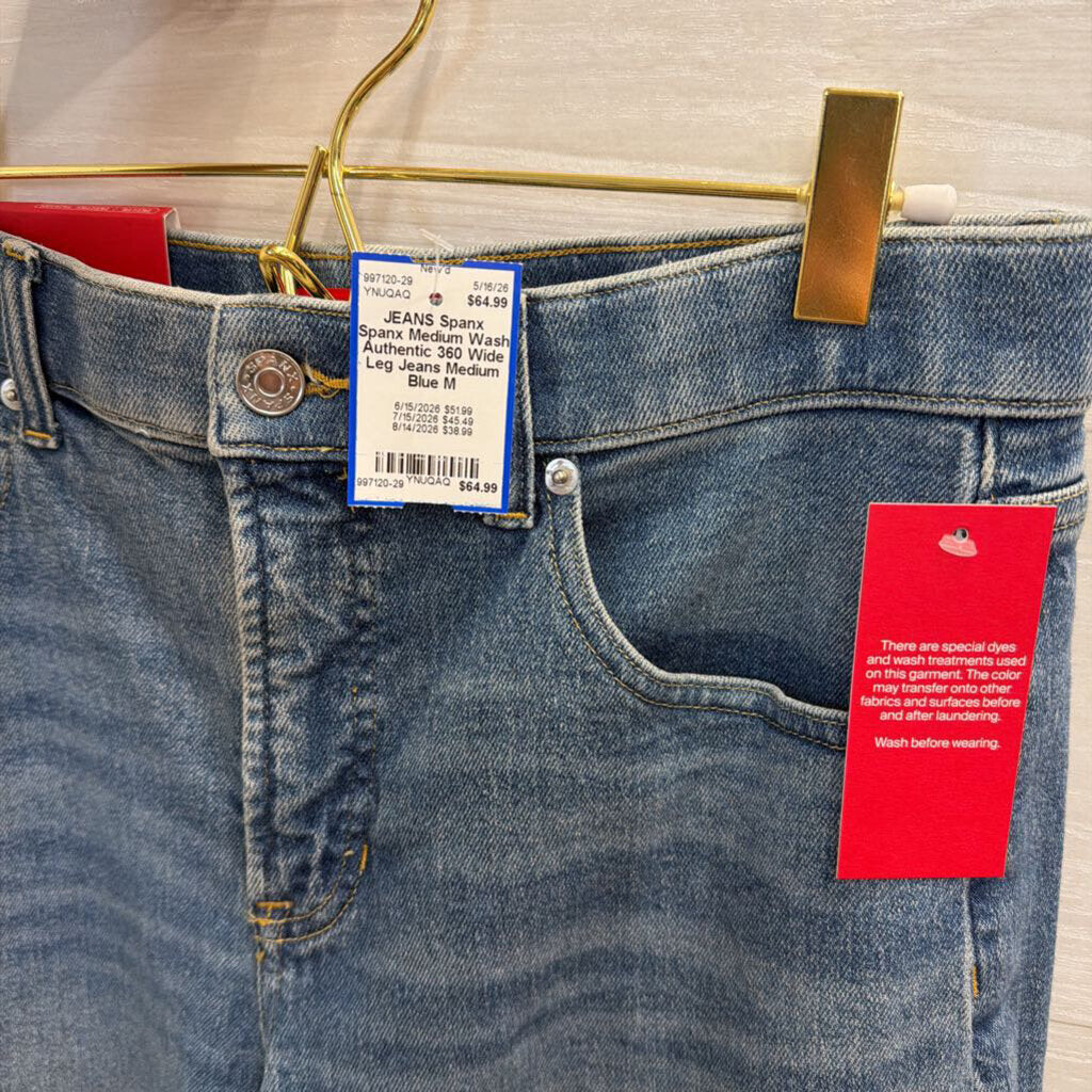 Spanx Medium Wash Authentic 360 Wide Leg Jeans Medium