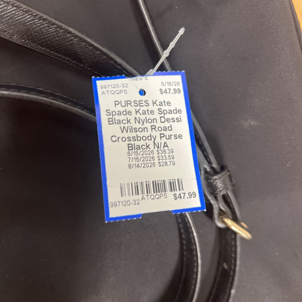 Kate Spade Black Nylon Dessi Wilson Road Crossbody Purse