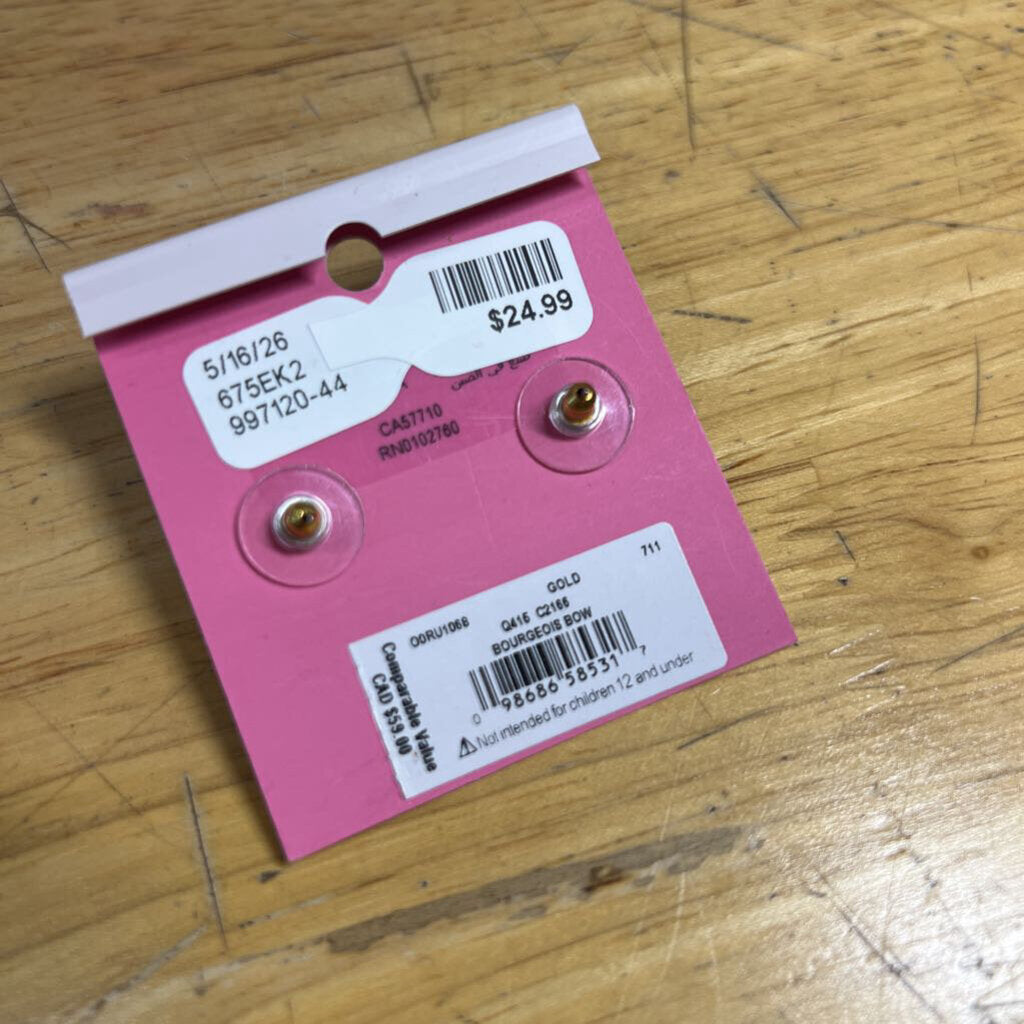 Kate Spade Gold Bow Stud Earrings