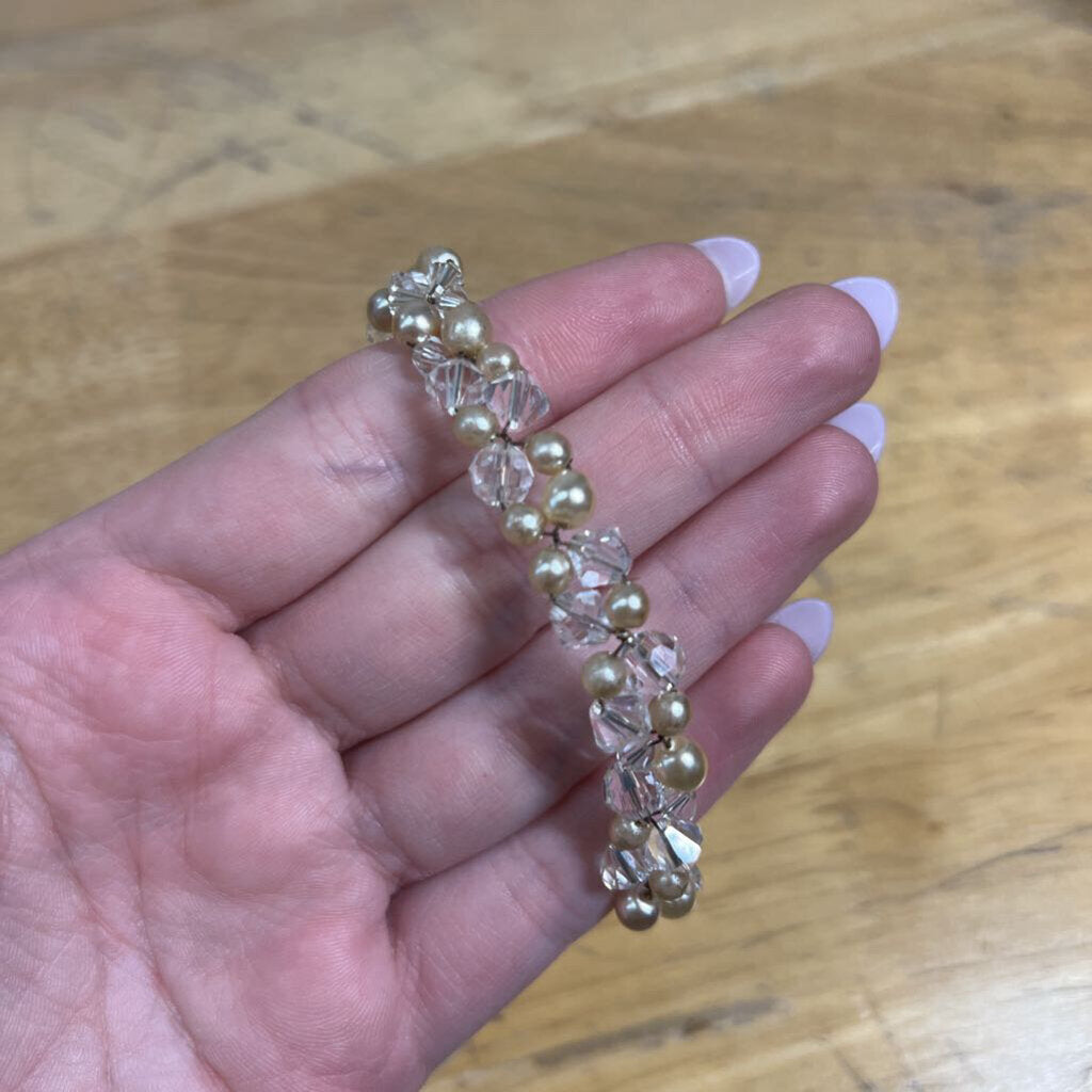 Crystal Pearl Bracelet