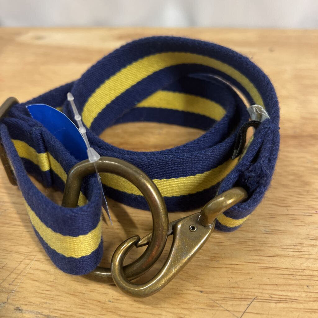 Blue/ Yellow Stripe Adjustable Belt Small/ Medium