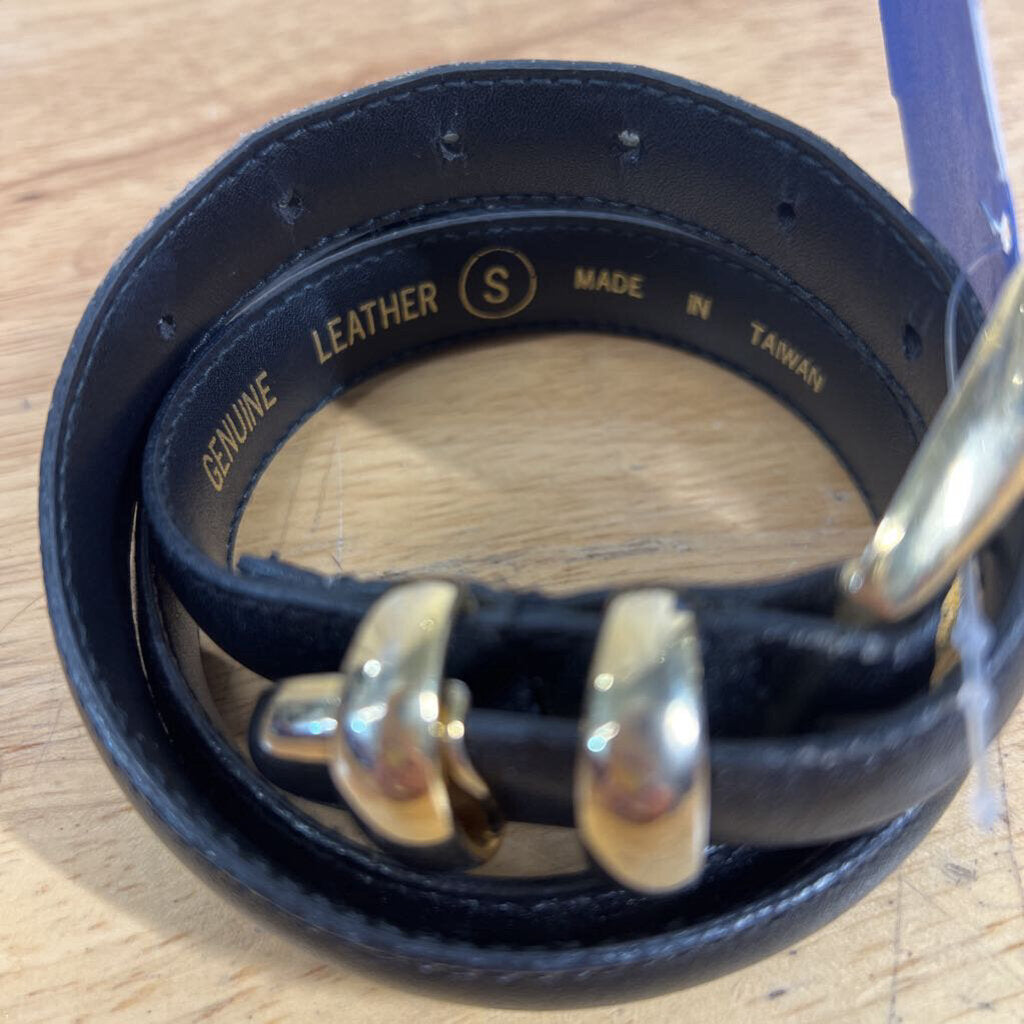 Black Leather Belt Small