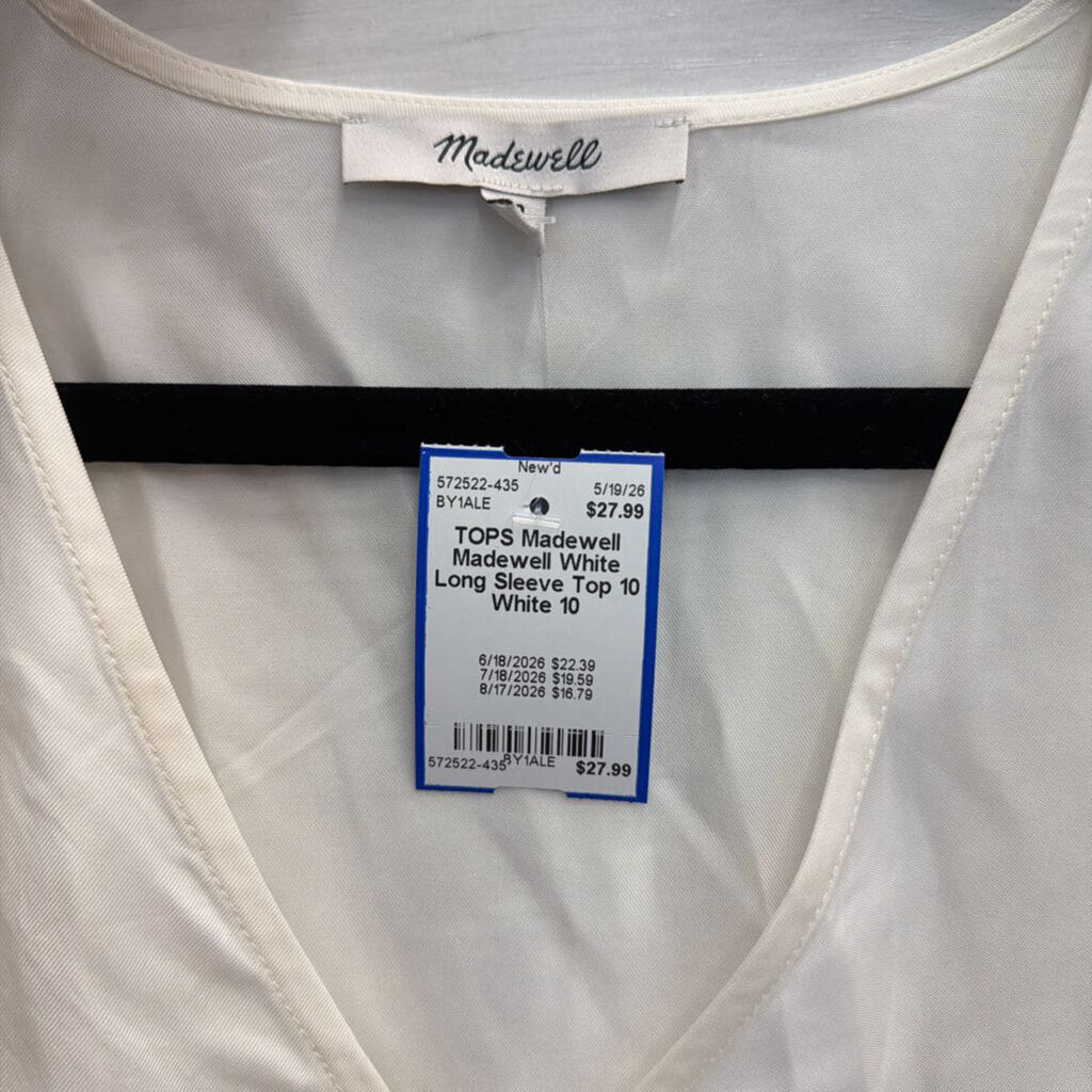 Madewell White Long Sleeve Top 10