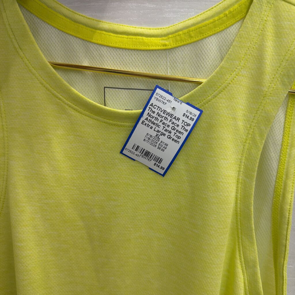 The North Face Green Athletic Tank Top Extra Large