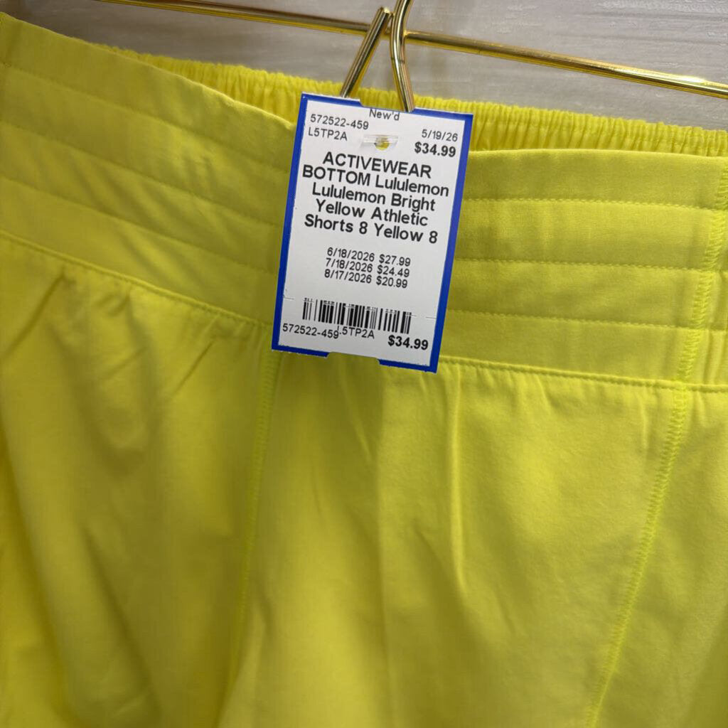 Lululemon Bright Yellow Athletic Shorts 8