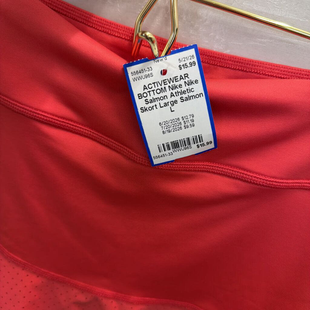 Nike Salmon Athletic Skort Large