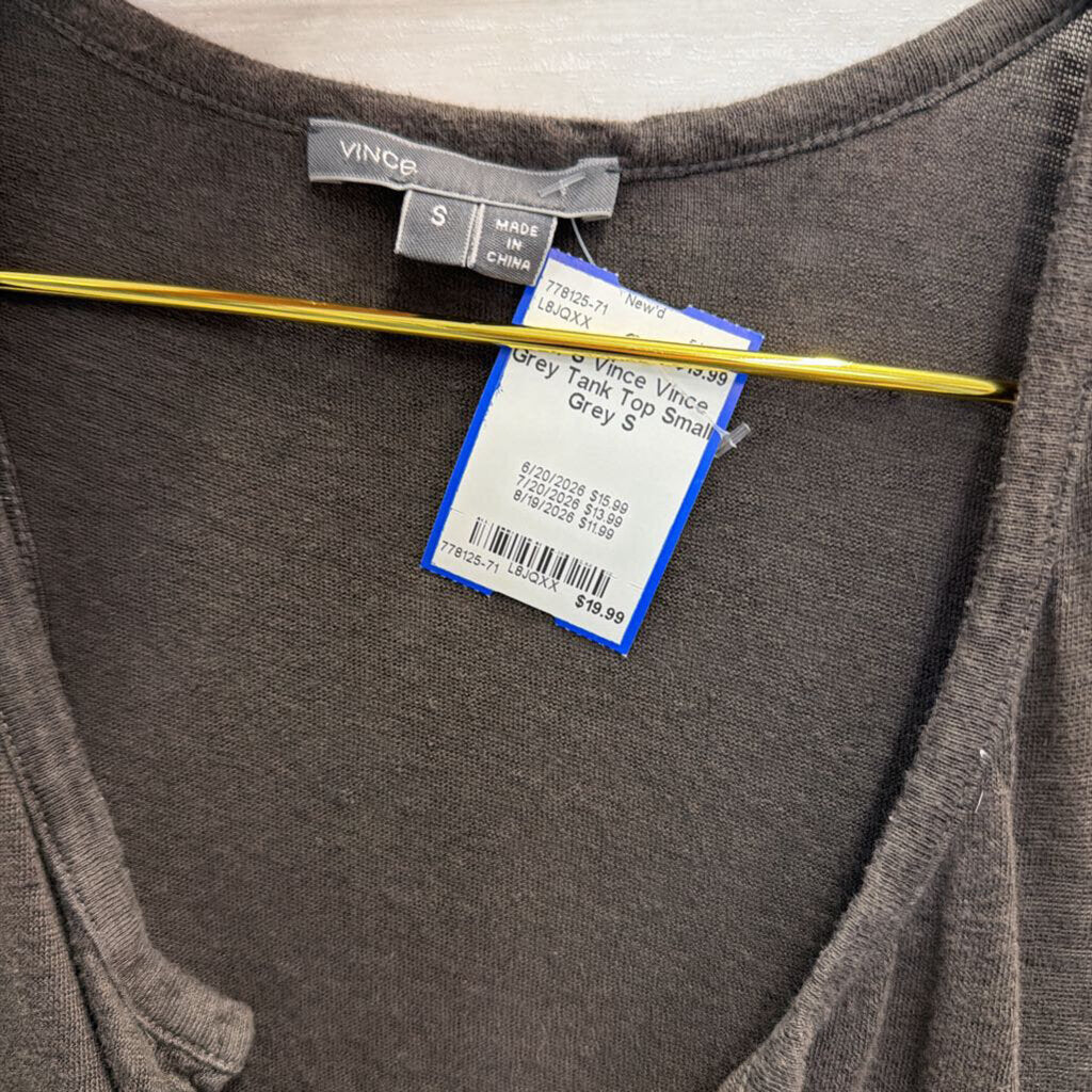 Vince Grey Tank Top Small