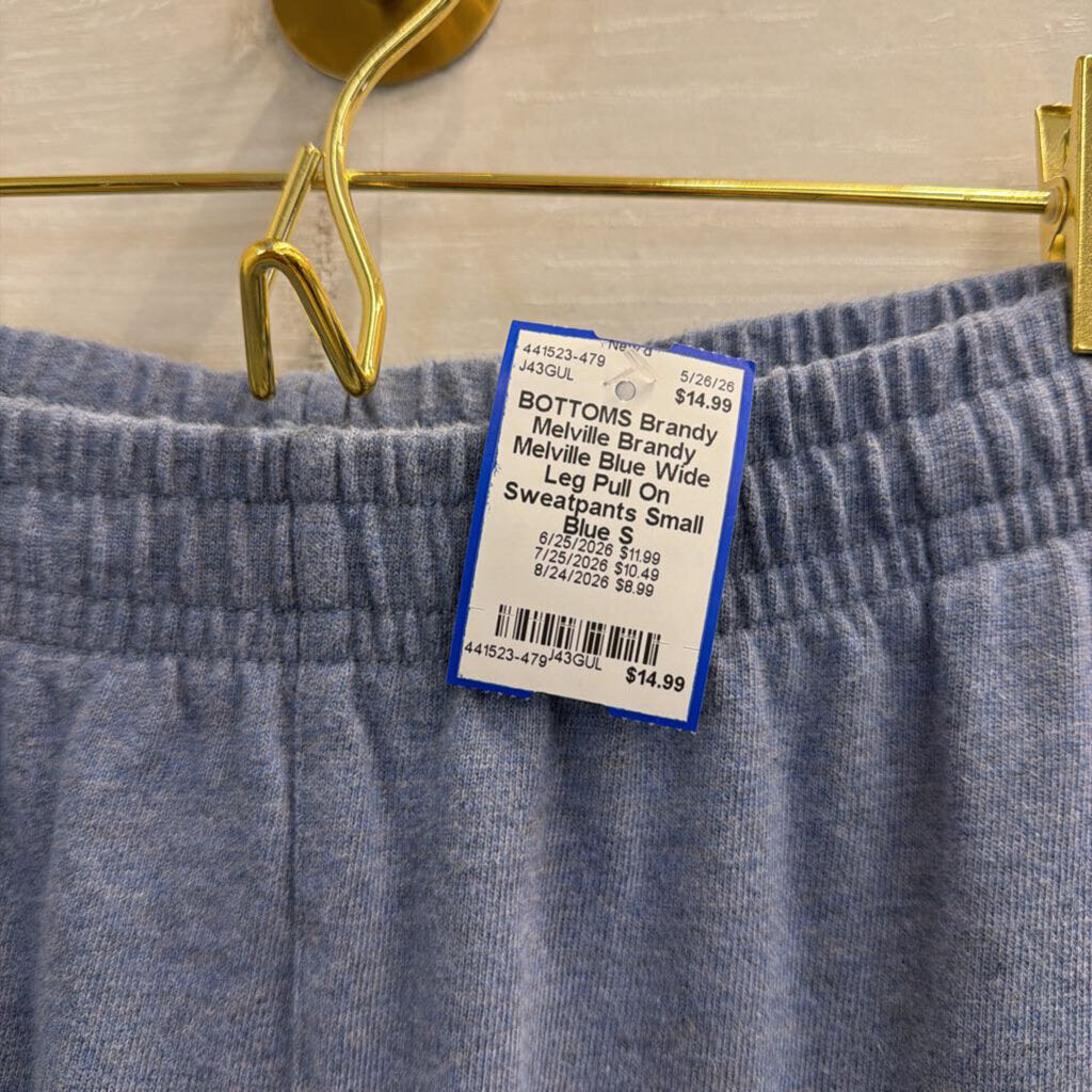 Brandy Melville Blue Wide Leg Pull On Sweatpants Small