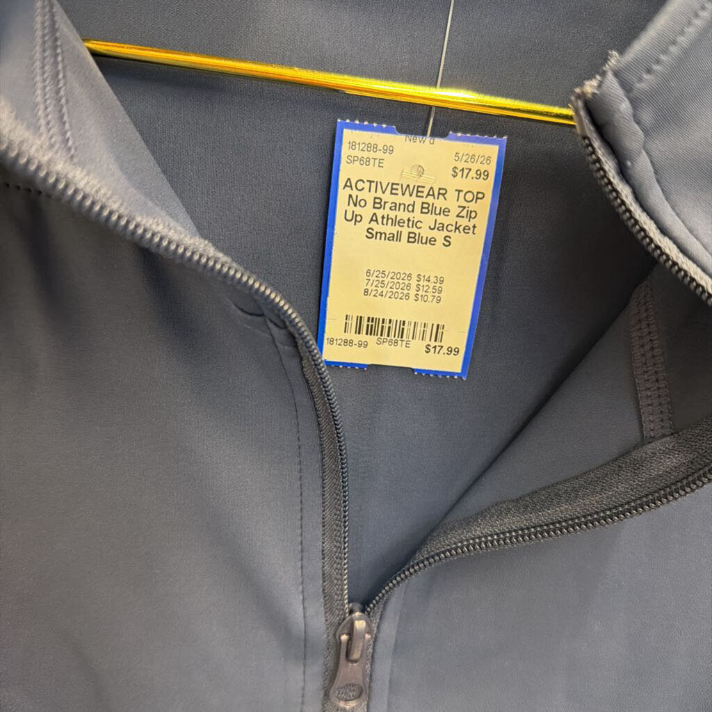 Blue Zip Up Athletic Jacket Small