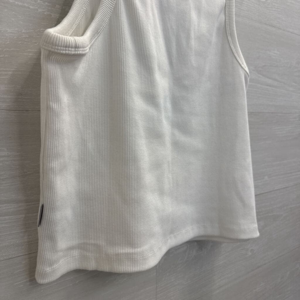Columbia White Ribbed Tank Top Medium