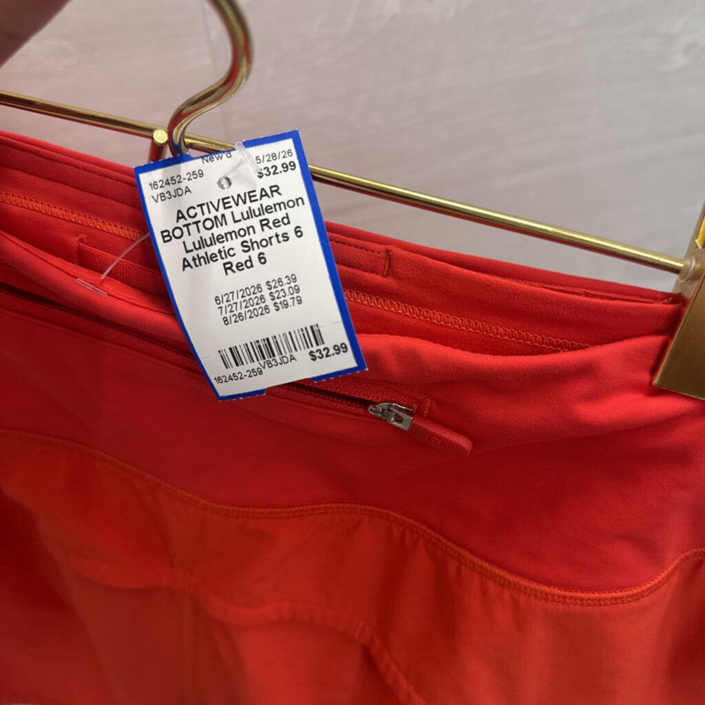 Lululemon Red Athletic Shorts 6