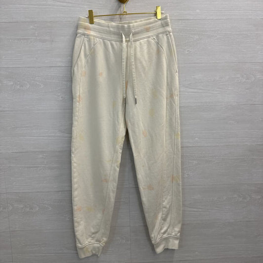 Lululemon Cream/ Orange Print Joggers 6