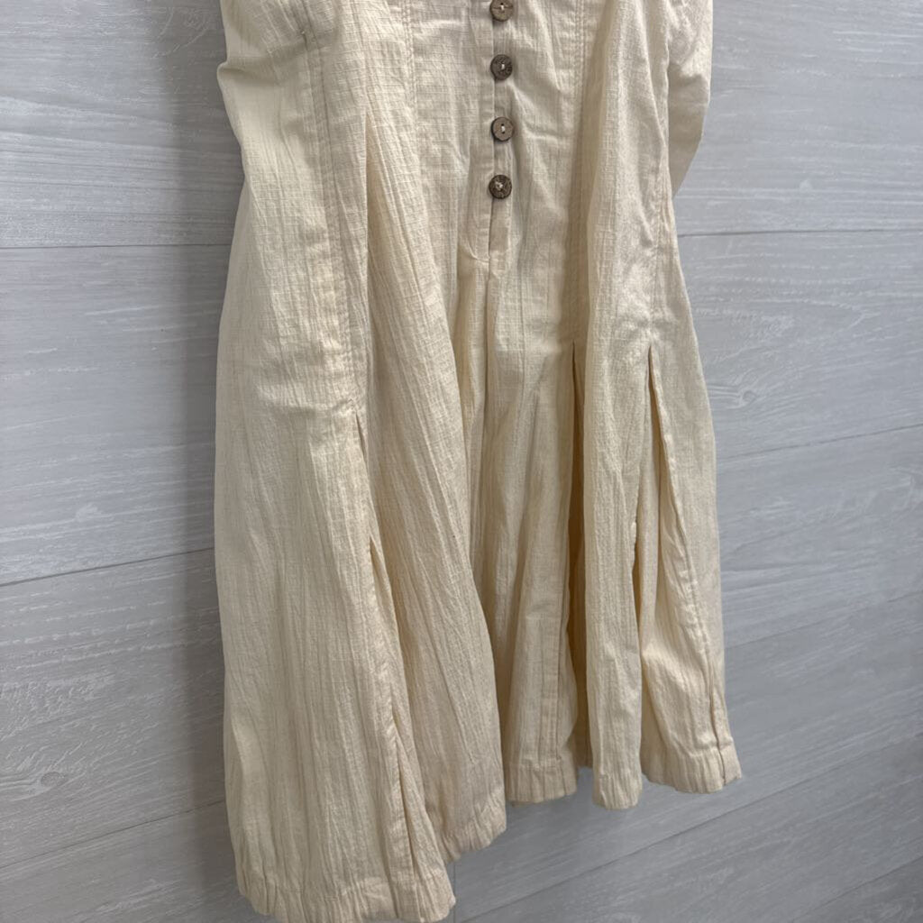 Free People Cream Strapless Made Me Smile Mini Dress Medium