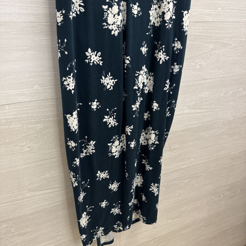 Nine Britton Navy/ White Print Sleeveless Midi Dress Extra Large