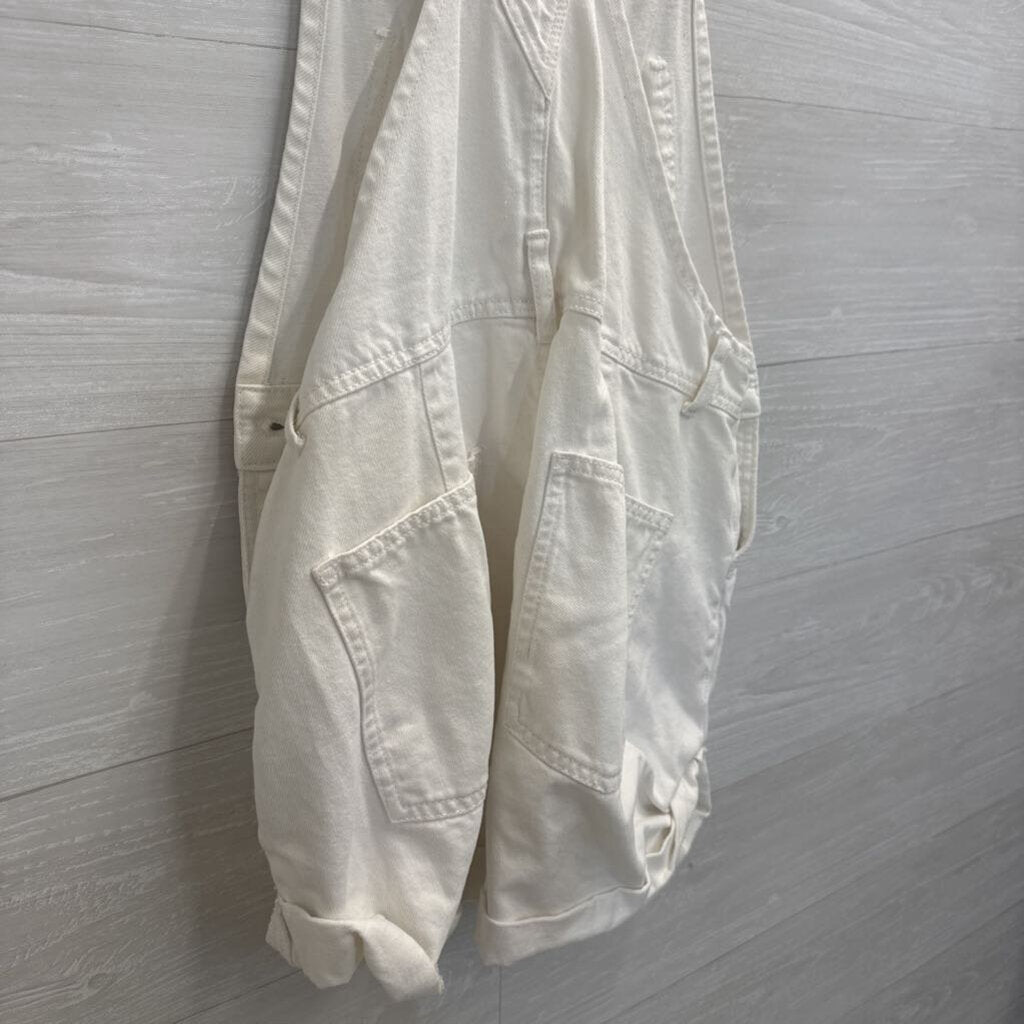 We The Free White Denim Shorts Overalls Small