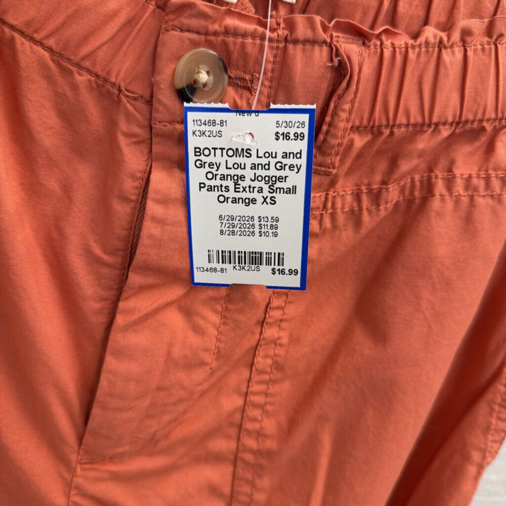 Lou and Grey Orange Jogger Pants Extra Small