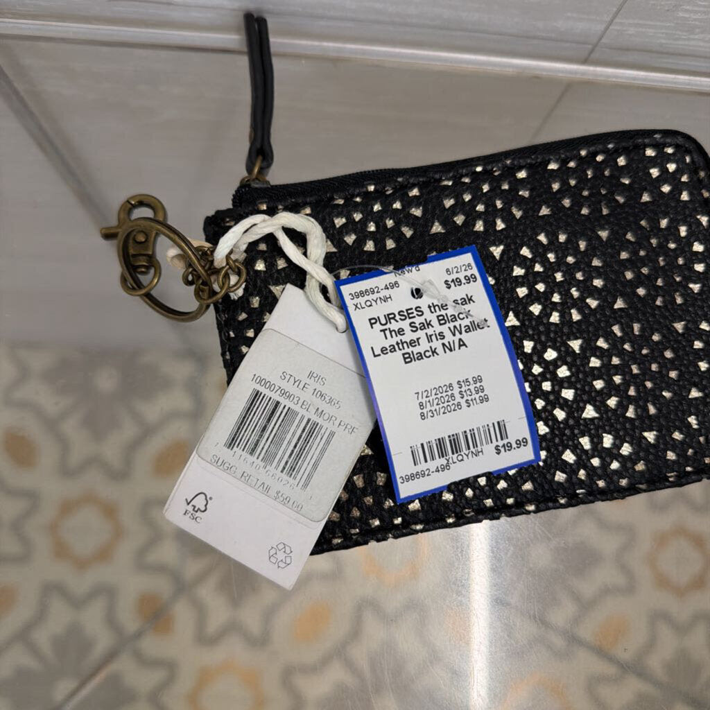 The Sak Black Leather Iris Wallet