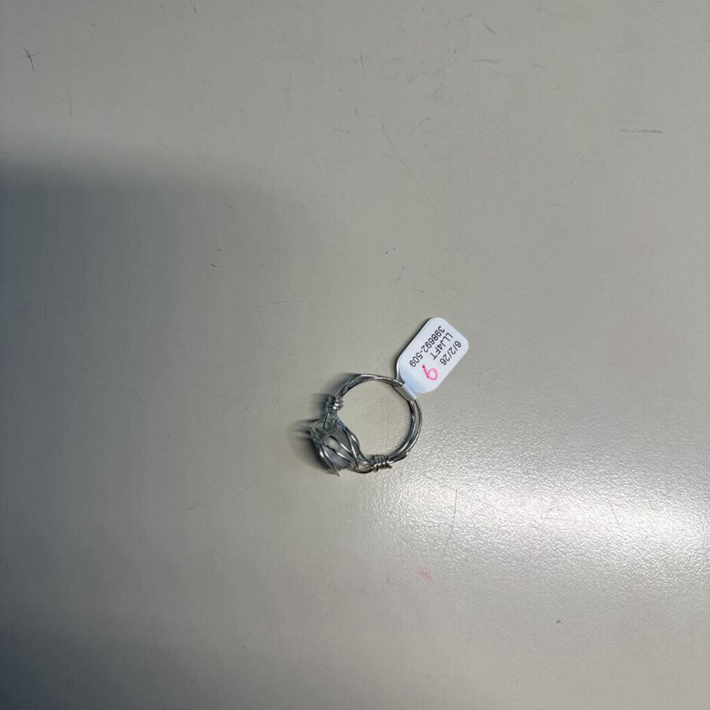 Silver Wire Stone Ring