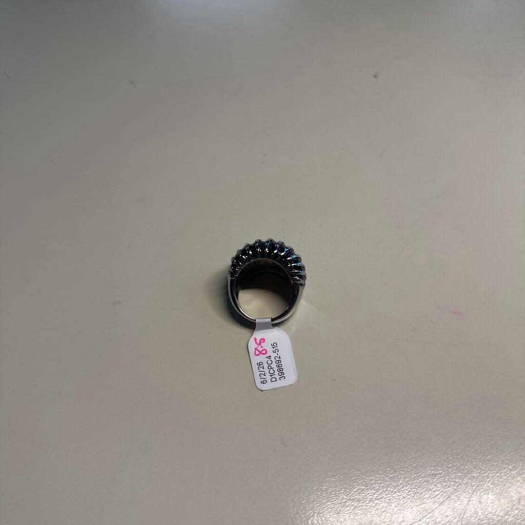 Silver/ Black Metal Statement Ring