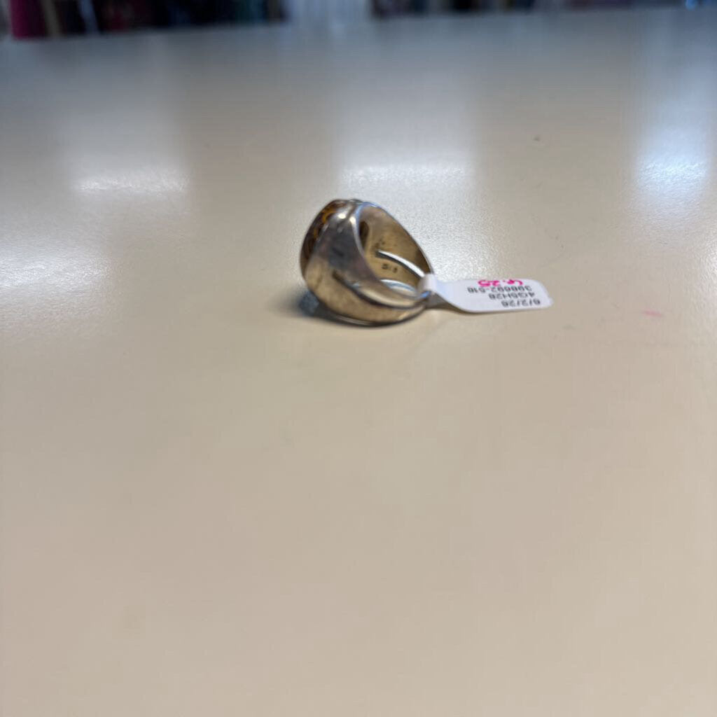 Sterling Silver/ Jasper Statement Ring