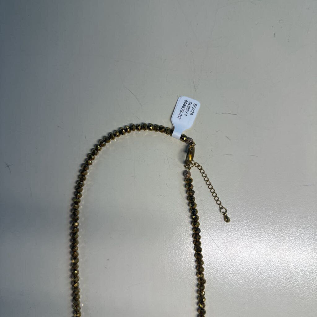 Gold Beaded Statement Necklace