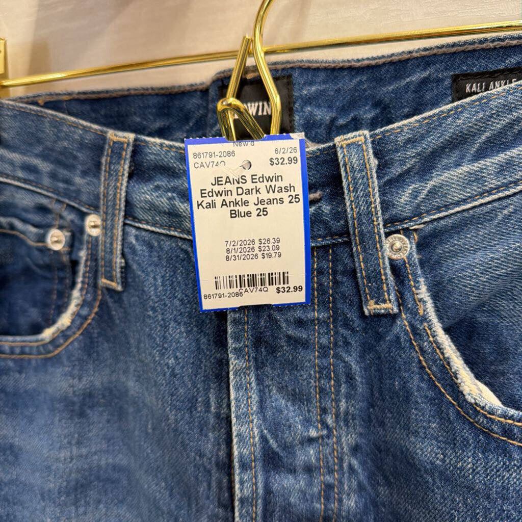 Edwin Dark Wash Kali Ankle Jeans 25