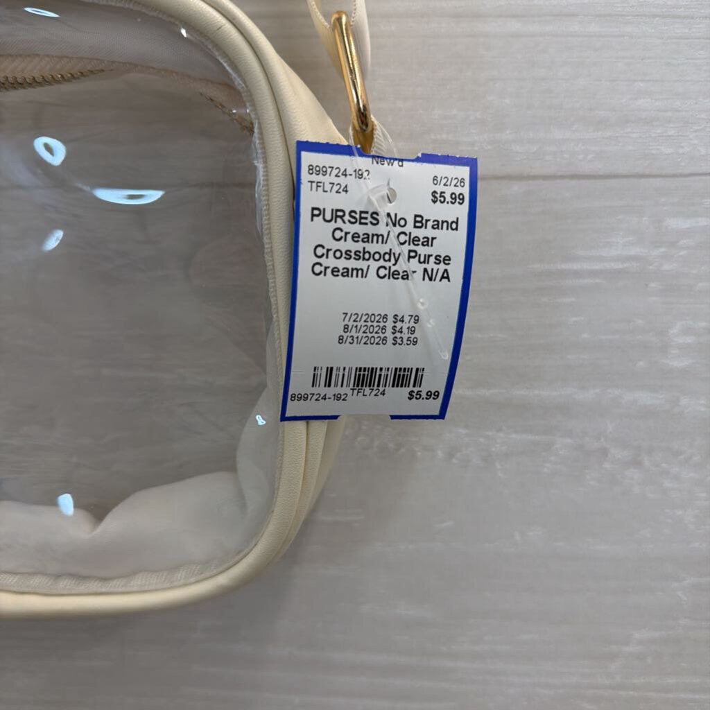 Cream/ Clear Crossbody Purse