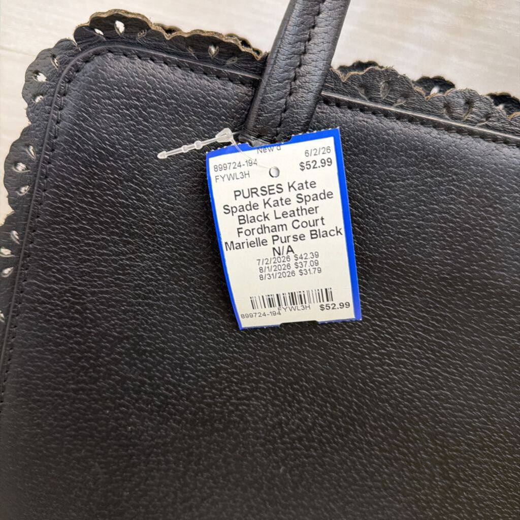 Kate Spade Black Leather Fordham Court Marielle Purse