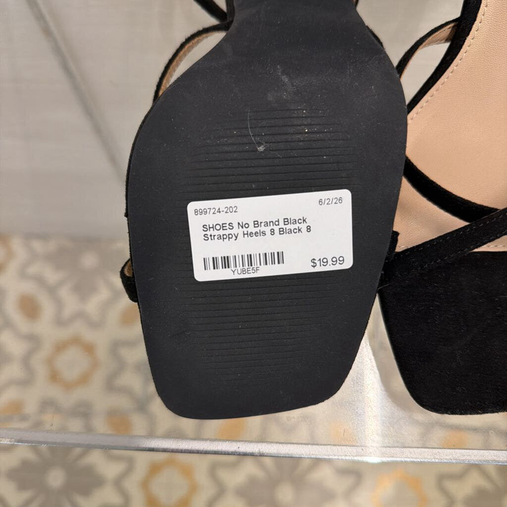 Black Strappy Heels 8